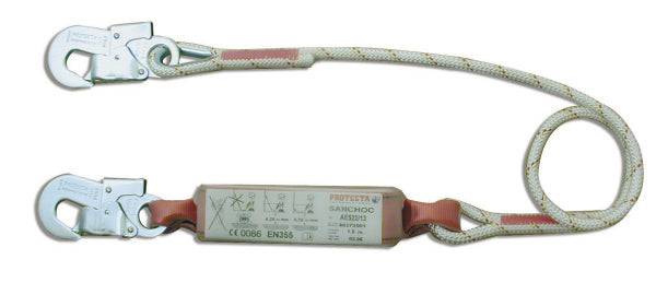 3M Protecta 1.5m Single Leg Rope Shock Absorbing Lanyard with Snap Hook AE522/13 - SecureHeights