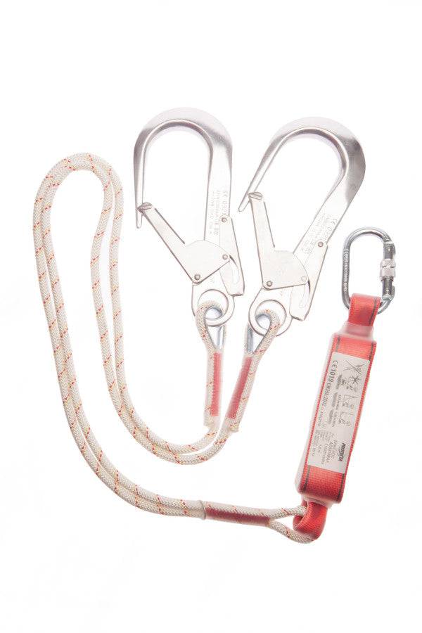3M Protecta 1.8m Twin Leg Rope Shock Absorbing Lanyard AE5318RAK - SecureHeights