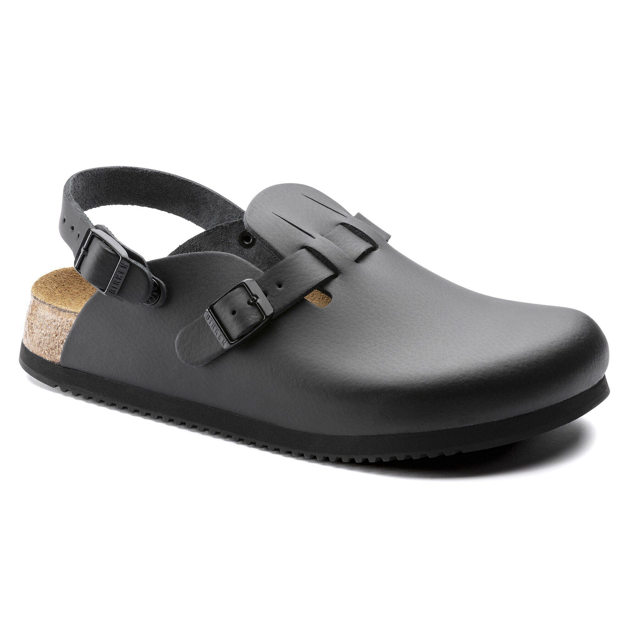 Birkenstock Professional Kay SL Slingback Slip Resistant Soft Footbed Natural Leather Work Clogs - SecureHeights