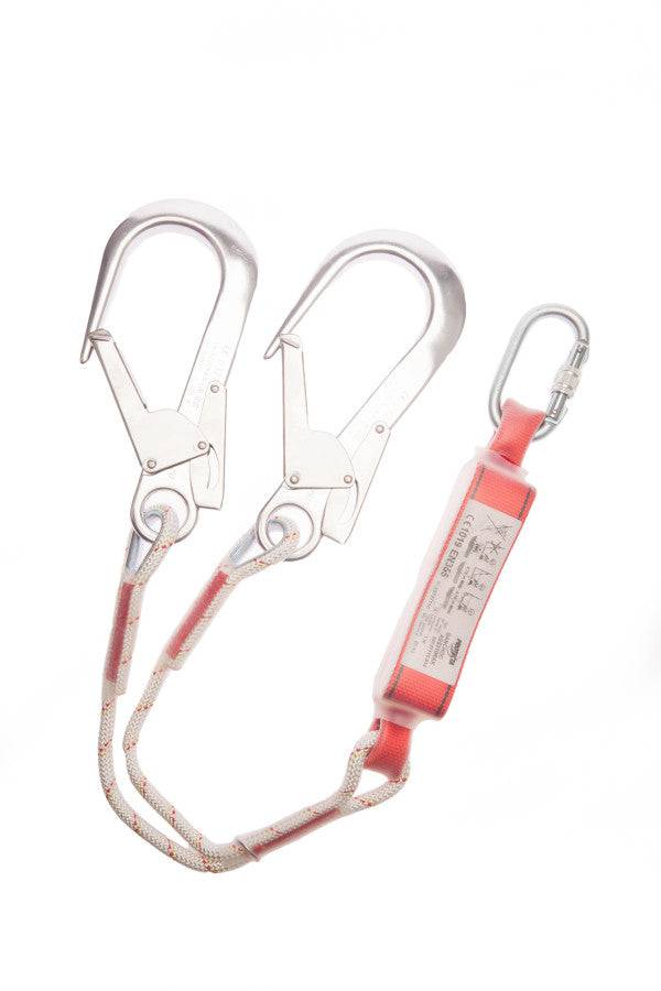 3M Protecta 1m Twin Leg Rope Shock Absorbing Lanyard AE5310RAK - SecureHeights