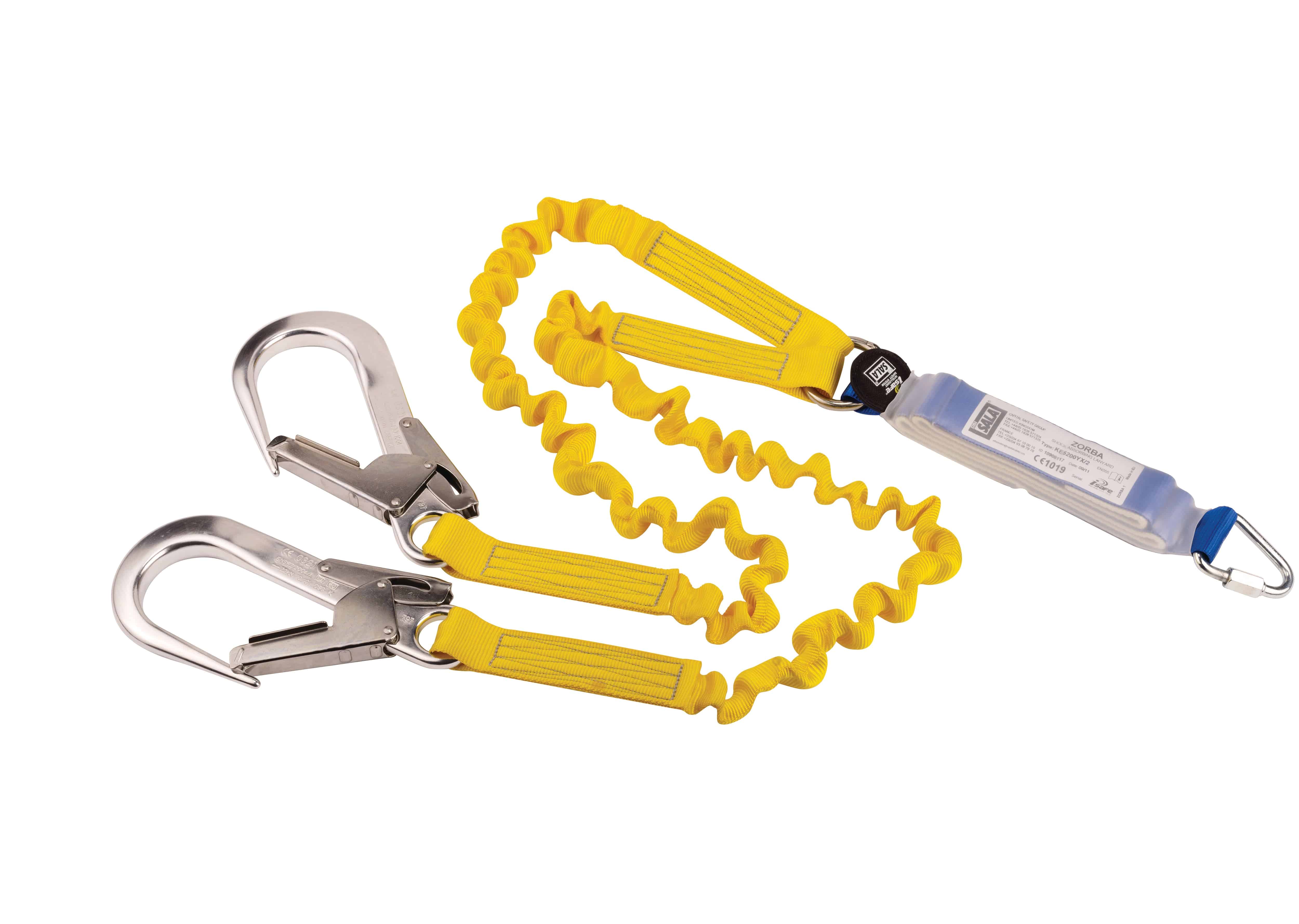 3M DBI SALA 2m Twin Leg Expander Web Shock Absorbing Lanyard KE5200YX/2 - SecureHeights