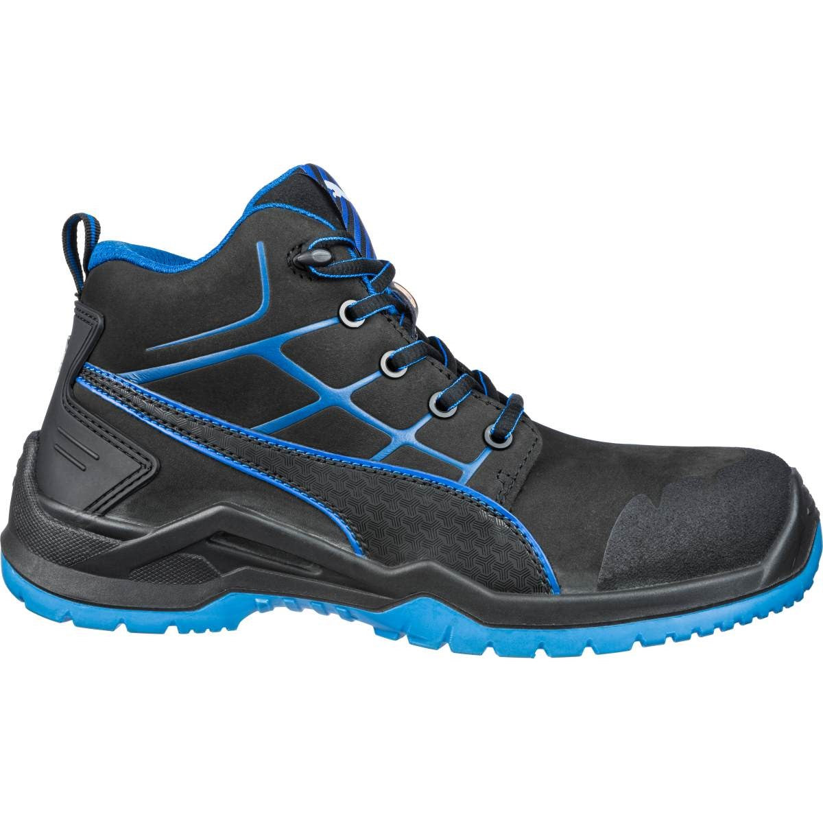 PUMA Safety TECHNICS LINE KRYPTON MID S3 ESD Oiled Nubuck Leather Safety Boots - Black/Blue
