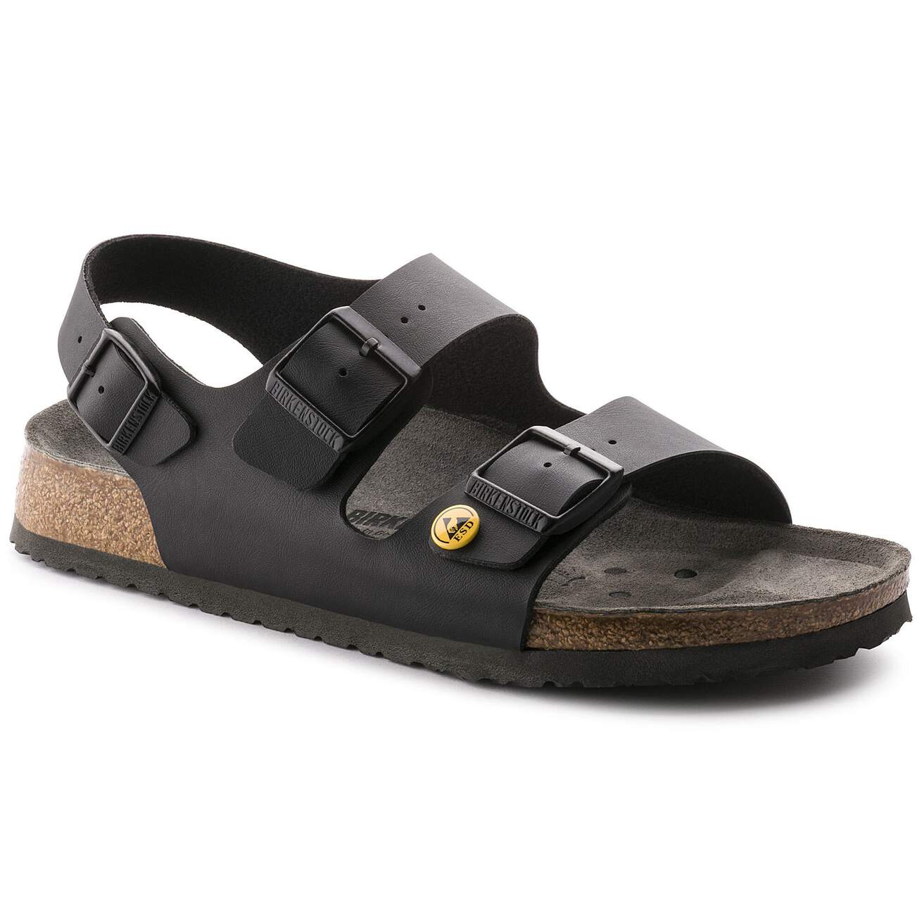 Birkenstock Professional Milano ESD Birko-Flor Work Sandals - Black - SecureHeights