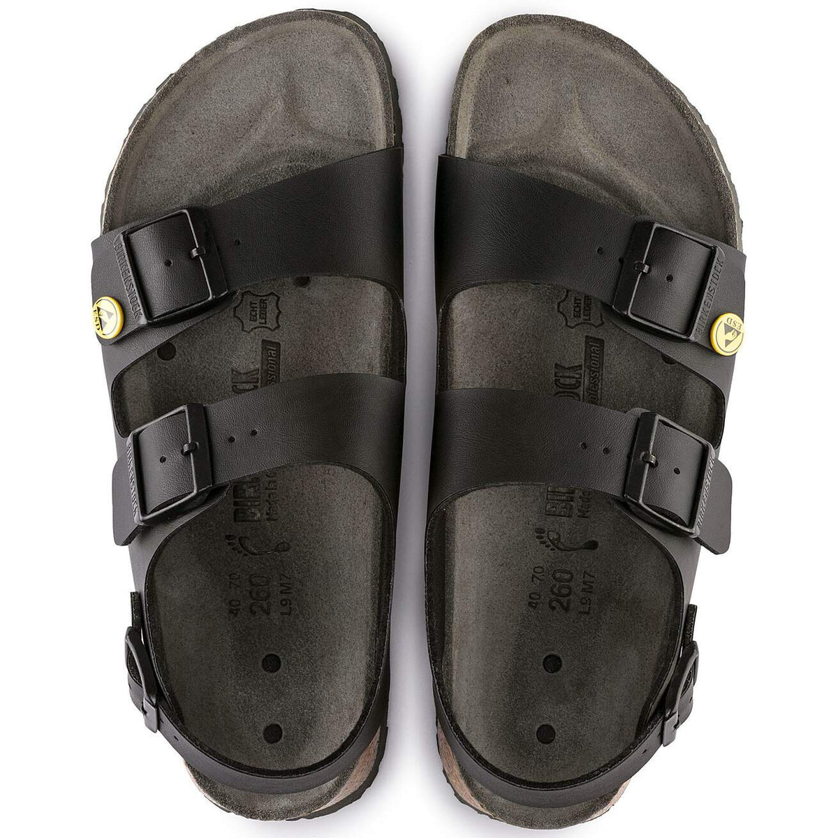Birkenstock Professional Milano ESD Birko-Flor Work Sandals - Black - SecureHeights