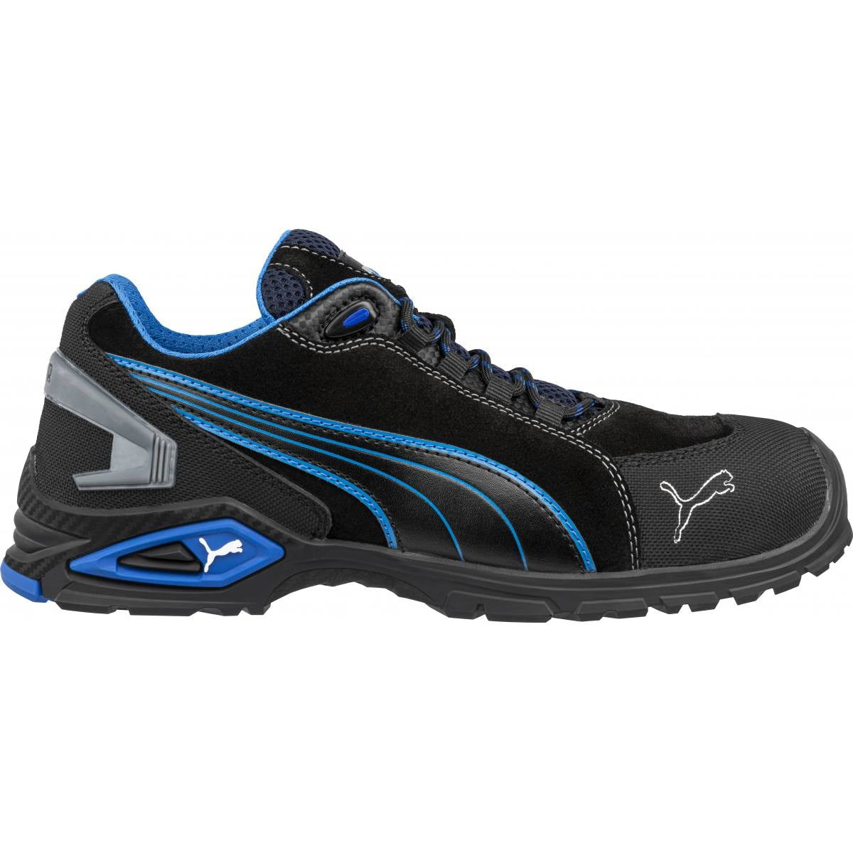 PUMA Safety METRO PROTECT RIO LOW S3 Leather Safety Trainers - Black/Blue