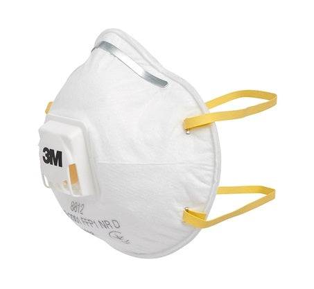 3M 8812 FFP1 Disposable Cup Shaped Half Face Mask with Valve (Pack of 10) - SecureHeights
