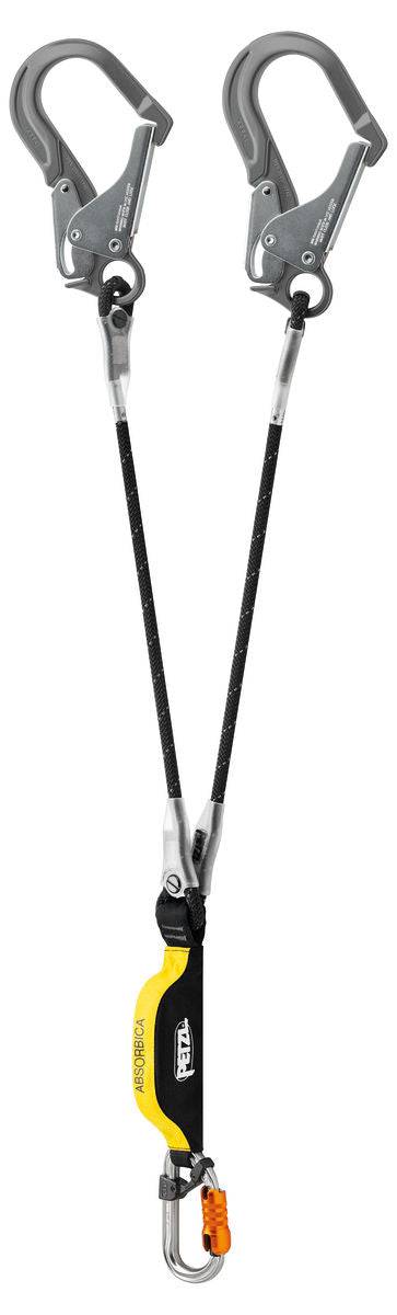Petzl ABSORBICA-Y MGO Double Lanyard with Integrated Energy Absorber and MGO Connectors 80cm-150cm International Version - SecureHeights