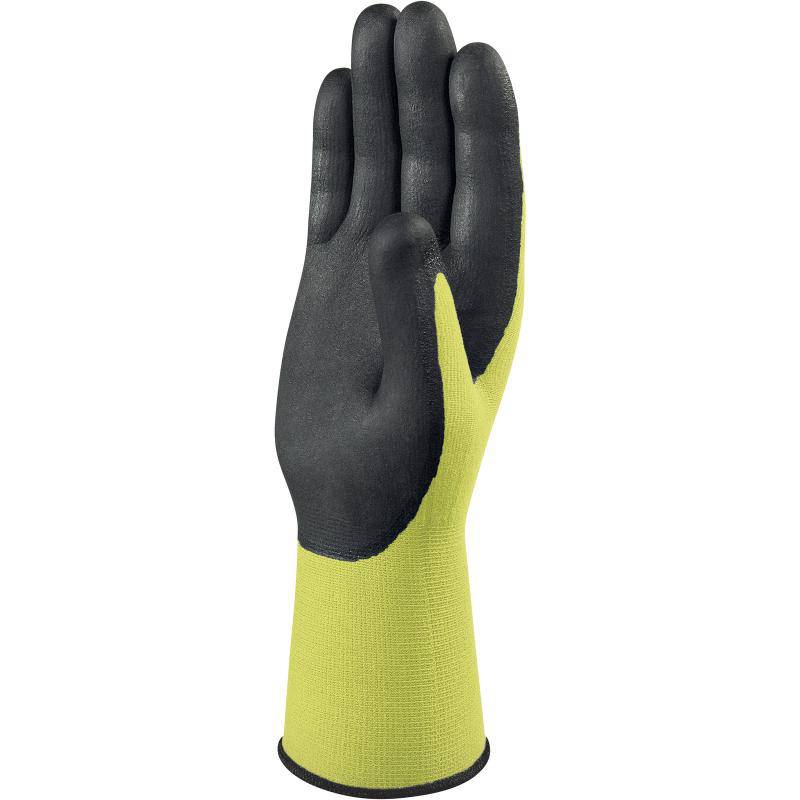 DeltaPlus APOLLONIT VV734 TPU/Nitrile Foam Coated Palm 15 Gauge Polyester/Spandex Knitted General Handling Gloves (10 Pairs) - SecureHeights