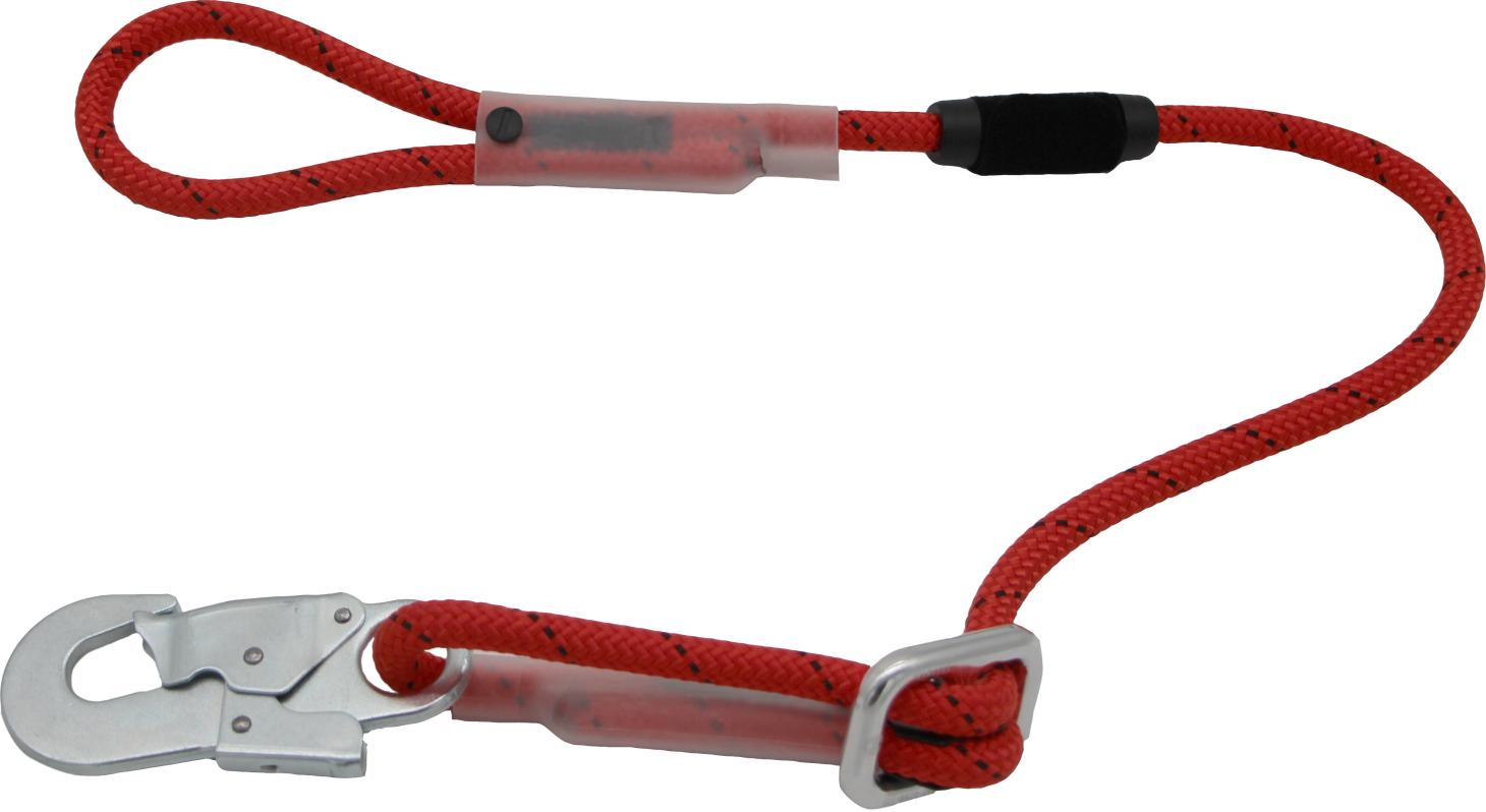 Skylotec ATLAS SK12 Adjustable Single Leg Rope Lanyard with Friction Buckle and Snap Hook 1m-2m - SecureHeights