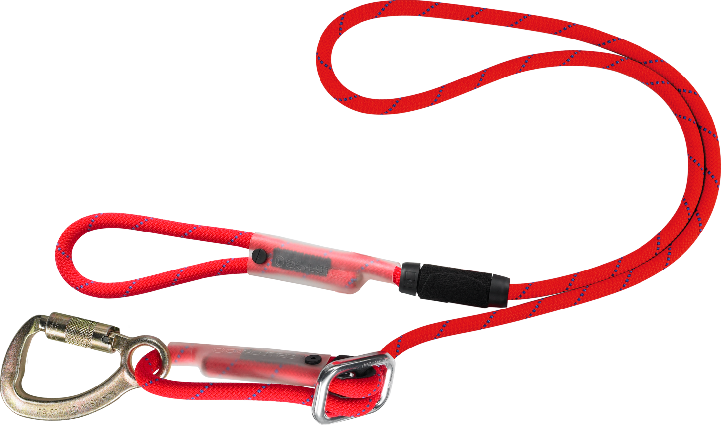 Skylotec ATLAS SK12 Adjustable Single Leg Rope Lanyard with One KOBRA TRI Carabiner 1.5m-2m - SecureHeights