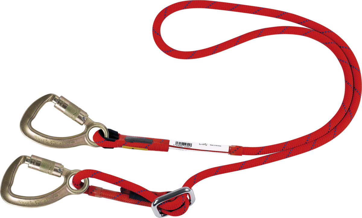 Skylotec ATLAS SK12 Adjustable Single Leg Rope Lanyard with Two KOBRA TRI Carabiners 1.5m-2m - SecureHeights