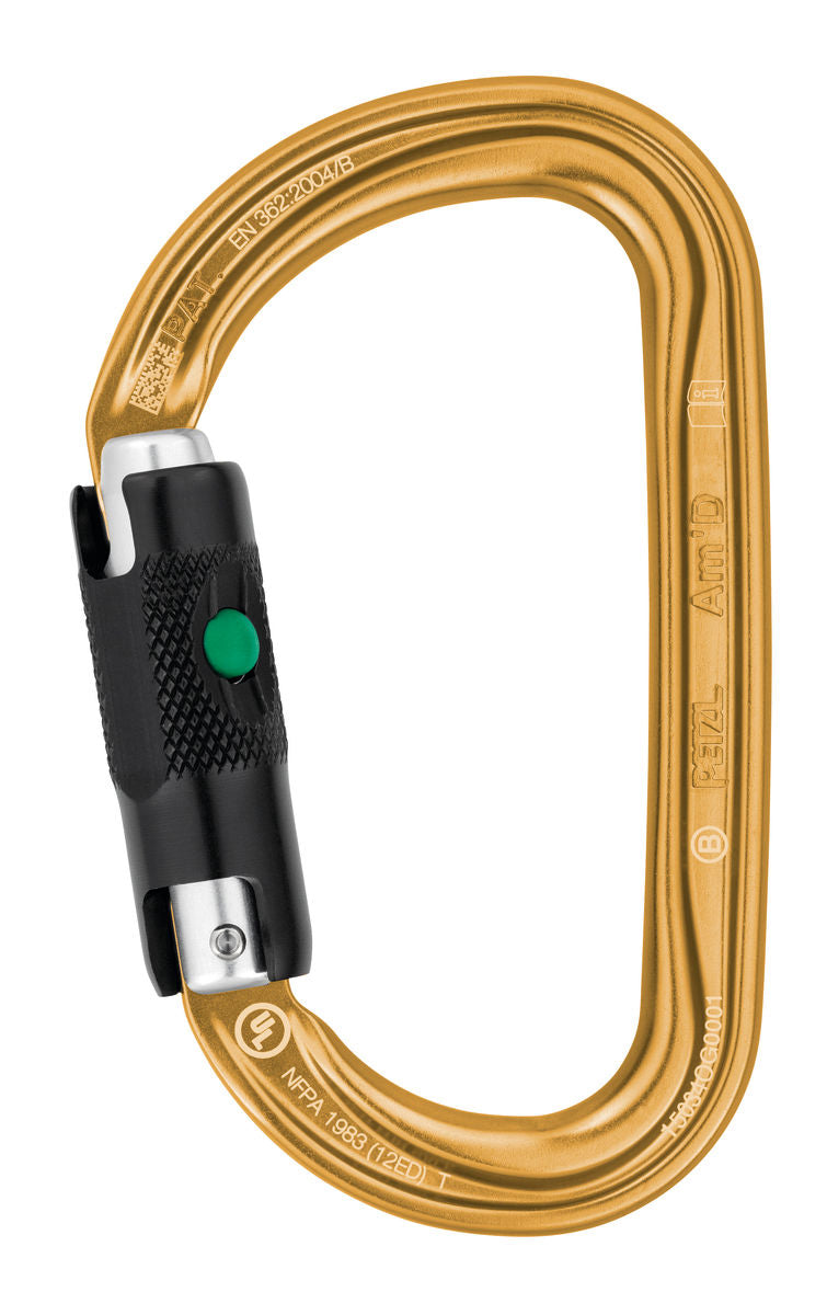 Petzl Am’D Lightweight Aluminium Asymmetrical Ball Lock Carabiner - SecureHeights