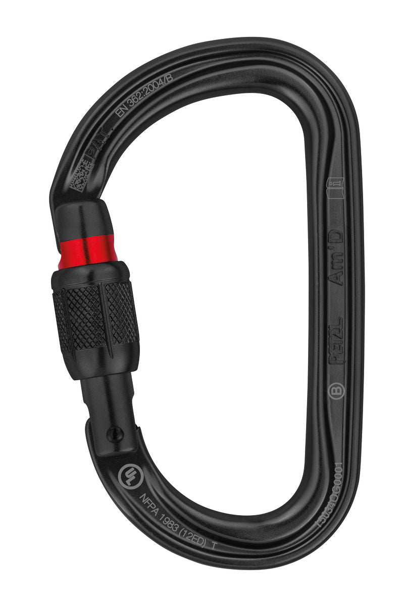 Petzl Am’D Lightweight Aluminium Asymmetrical Screw Lock Carabiner - SecureHeights