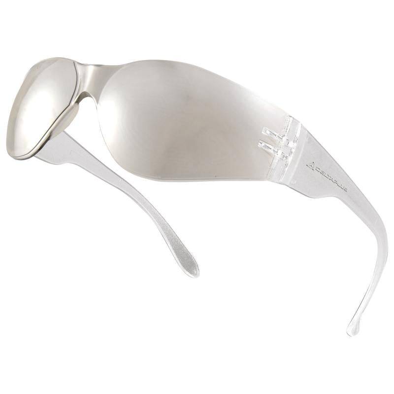 DeltaPlus BRAVA2 LIGHT MIRROR Polycarbonate Monobloc Safety Glasses (Pack of 10) BRAV2LM - SecureHeights