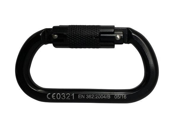 3M Protecta Black Aluminium Twist Lock Carabiner AJ521 - SecureHeights