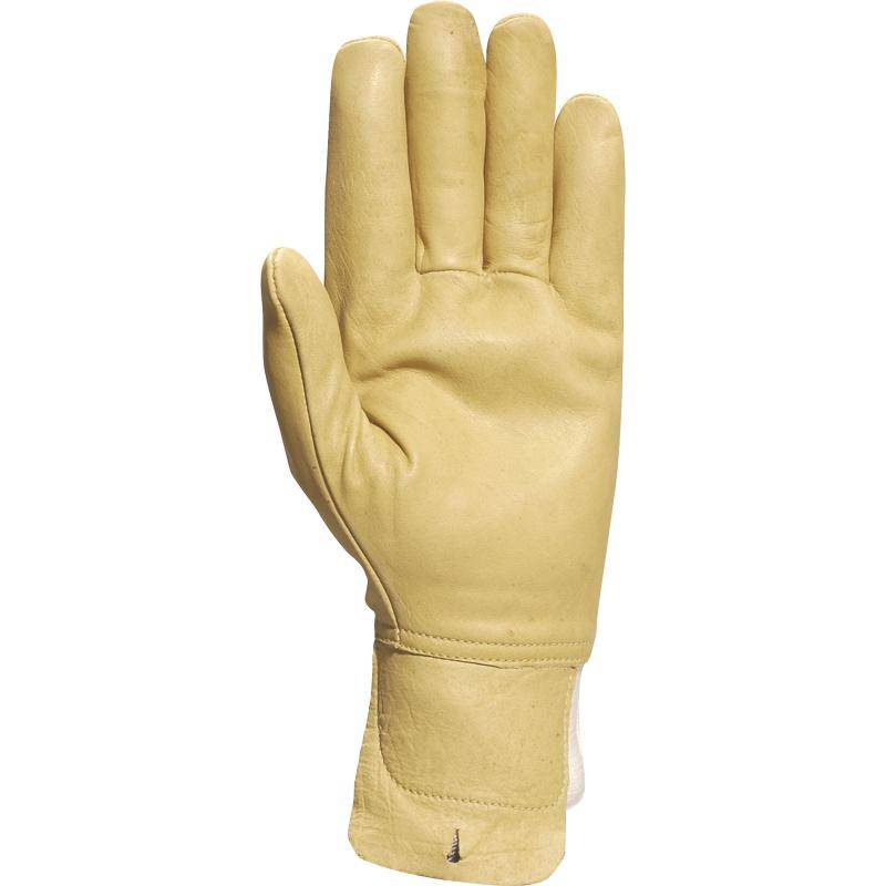 DeltaPlus CBHV2 Water Repellent Cowhide Full Grain Leather Safety Gloves (3 Pairs) - SecureHeights