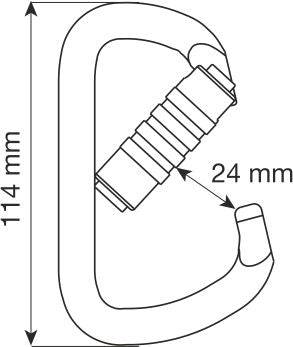CAMP Safety D PRO 3LOCK High Strength Triple Lock Steel Carabiner 187702 - SecureHeights