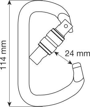CAMP Safety D PRO LOCK High Strength Screwgate Steel Carabiner 1877 - SecureHeights