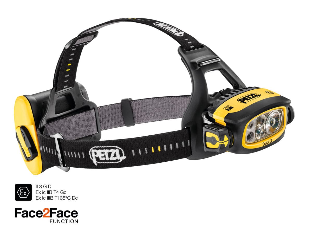 Petzl DUO Z2 430 Lumens FACE2FACE ATEX Powerful Multibeam Headlamp E80AHB - SecureHeights