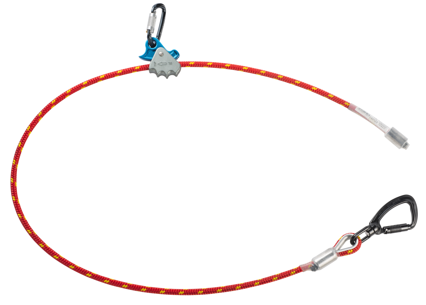 Skylotec ERGOGRIP CORE S15 Single Leg Work Positioning Lanyard with Carabiner 2m-5m - SecureHeights