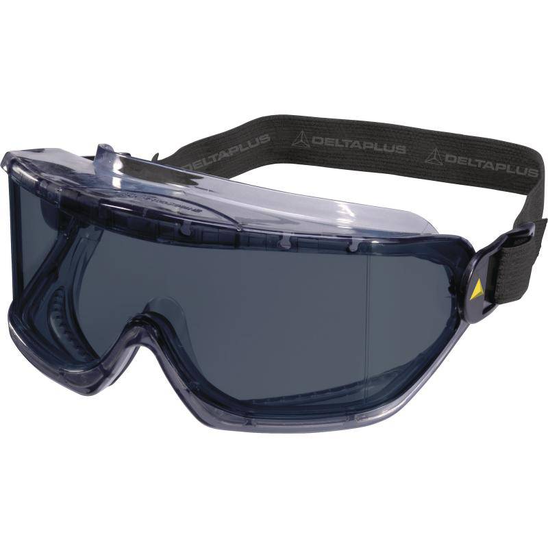 DeltaPlus GALERAS SMOKE Polycarbonate Adjustable Ventilated Safety Goggles (Pack of 5) GALERVF - SecureHeights
