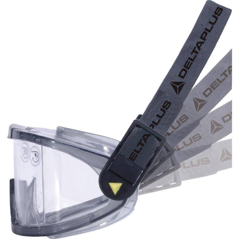 DeltaPlus GALERAS SMOKE Polycarbonate Adjustable Ventilated Safety Goggles (Pack of 5) GALERVF - SecureHeights