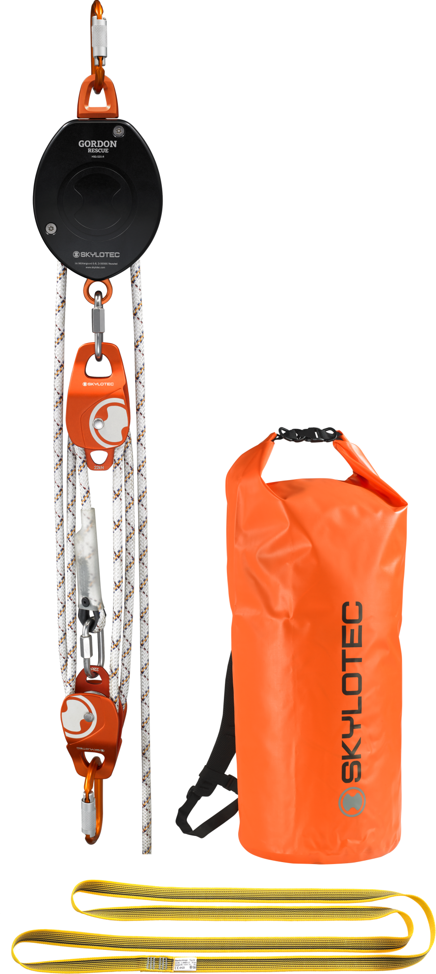 Skylotec GORDON Self Blocking 1:5 Pulley System Kit 75m-100m - SecureHeights