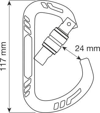 CAMP Safety GUIDE XL LOCK Lightweight D-Shaped Screwgate Aluminum Carabiner 136303 - SecureHeights