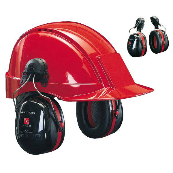 3M PELTOR Optime III Helmet Mounted SNR 34 dB Ear Defenders H540P3G-413-SV - SecureHeights