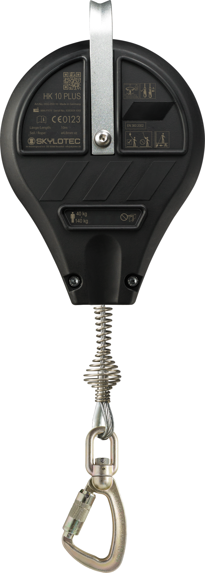 Skylotec HK PLUS 10m Galvanised Steel Cable Fall Arrest Block HSG-050-10 - SecureHeights