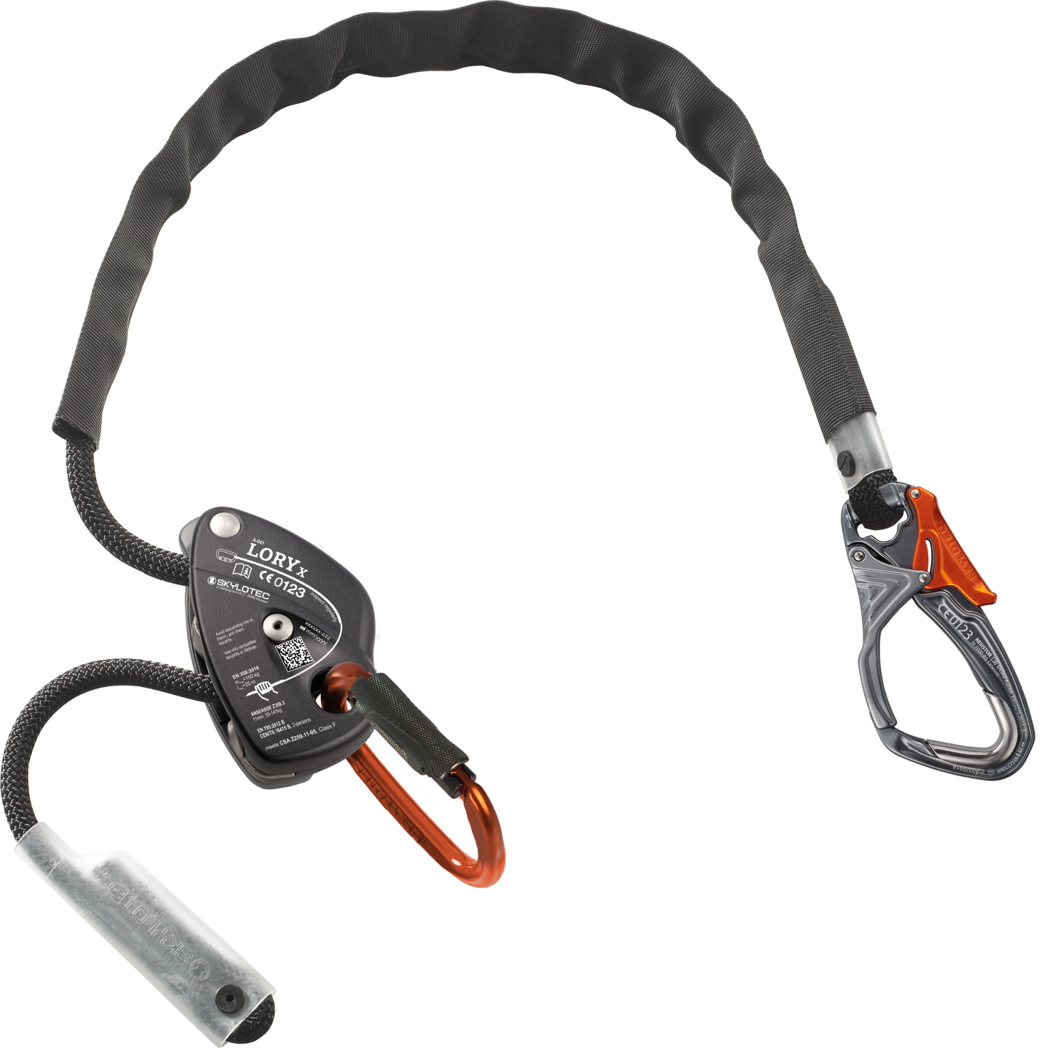 Skylotec LORY X Single Leg Adjustable Lanyard with 31mm Snap Hook 1.5m-5m - SecureHeights