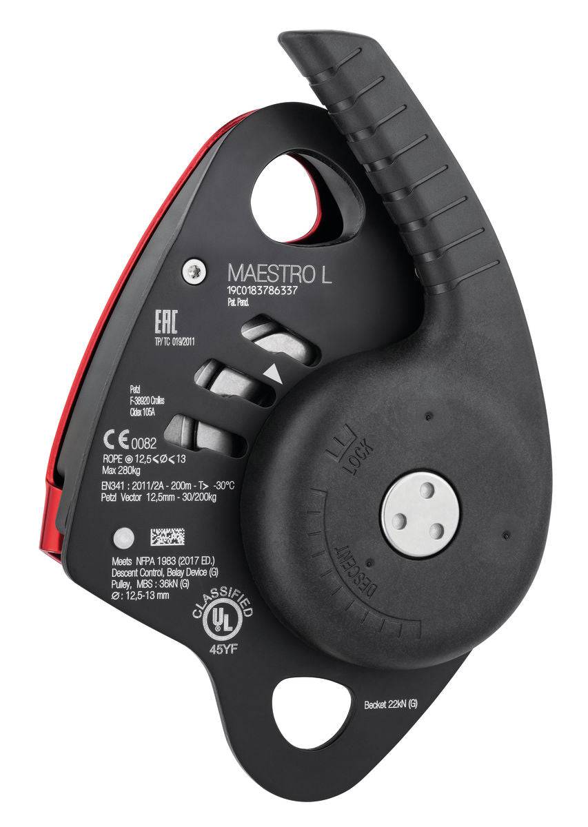 Petzl MAESTRO L Integrated Progress Capture Pulley Descender D024BA00 - SecureHeights