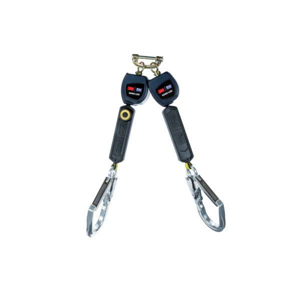 3M DBI SALA Nano-Lok 1.95m Twin Leg Quick Connect Web Self Retracting Lifeline with Rebar Hooks 3101298 - SecureHeights