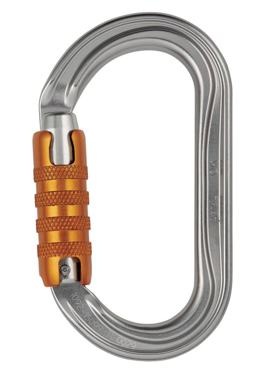 Petzl OK Lightweight Aluminium Oval Triact Lock Carabiner - SecureHeights