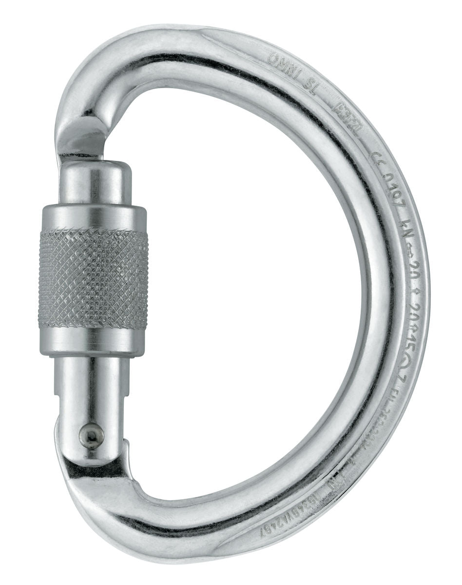 Petzl OMNI Semi Circle Multi Directional Aluminium Screw Lock Carabiner M37 SL - SecureHeights