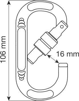 CAMP Safety OVAL COMPACT LOCK Screwgate Aluminium Carabiner 1115 - SecureHeights