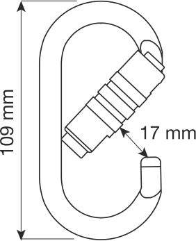 CAMP Safety OVAL PRO 2LOCK High Strength Twist Lock Steel Carabiner 1878 - SecureHeights