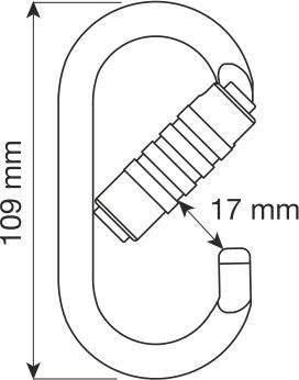 CAMP Safety OVAL PRO 3LOCK High Strength Triple Lock Steel Carabiner 1456 - SecureHeights