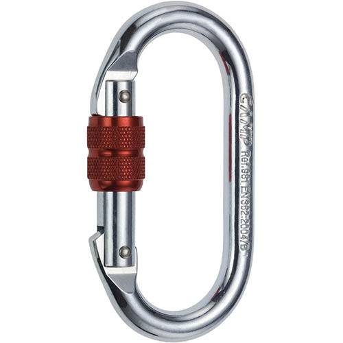 CAMP Safety OVAL STANDARD LOCK Screwgate Steel Carabiner 0981 - SecureHeights