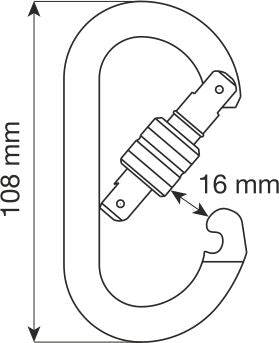 CAMP Safety OVAL STANDARD LOCK Screwgate Steel Carabiner 0981 - SecureHeights