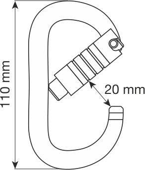 CAMP Safety OVAL XL 3LOCK Lightweight Triple Lock Aluminium Carabiner 2125 - SecureHeights