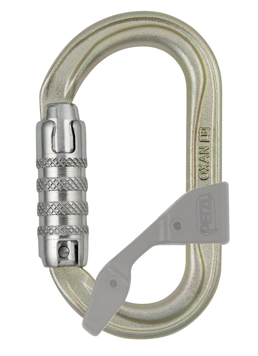 Petzl OXAN High Strength Oval Shaped Steel Triact Lock Carabiner European Version M72A TL - SecureHeights