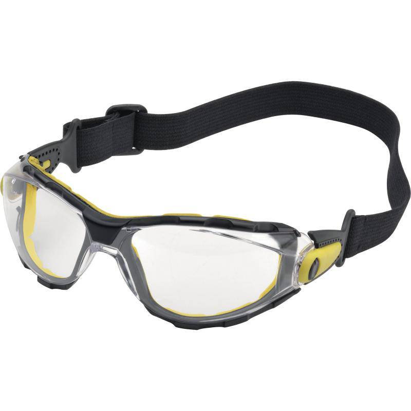 DeltaPlus PACAYA CLEAR STRAP Adjustable Polycarbonate Single Lens Safety Glasses (Pack of 3) PACAYSTIN - SecureHeights