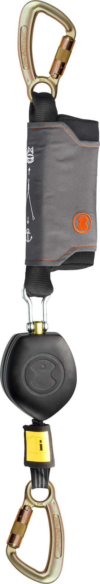 Skylotec PEANUT I F. PLATFORMS 1.8m Self Retracting Lifeline with KOBRA TRI Carabiner HSG-021-1,8-8 - SecureHeights