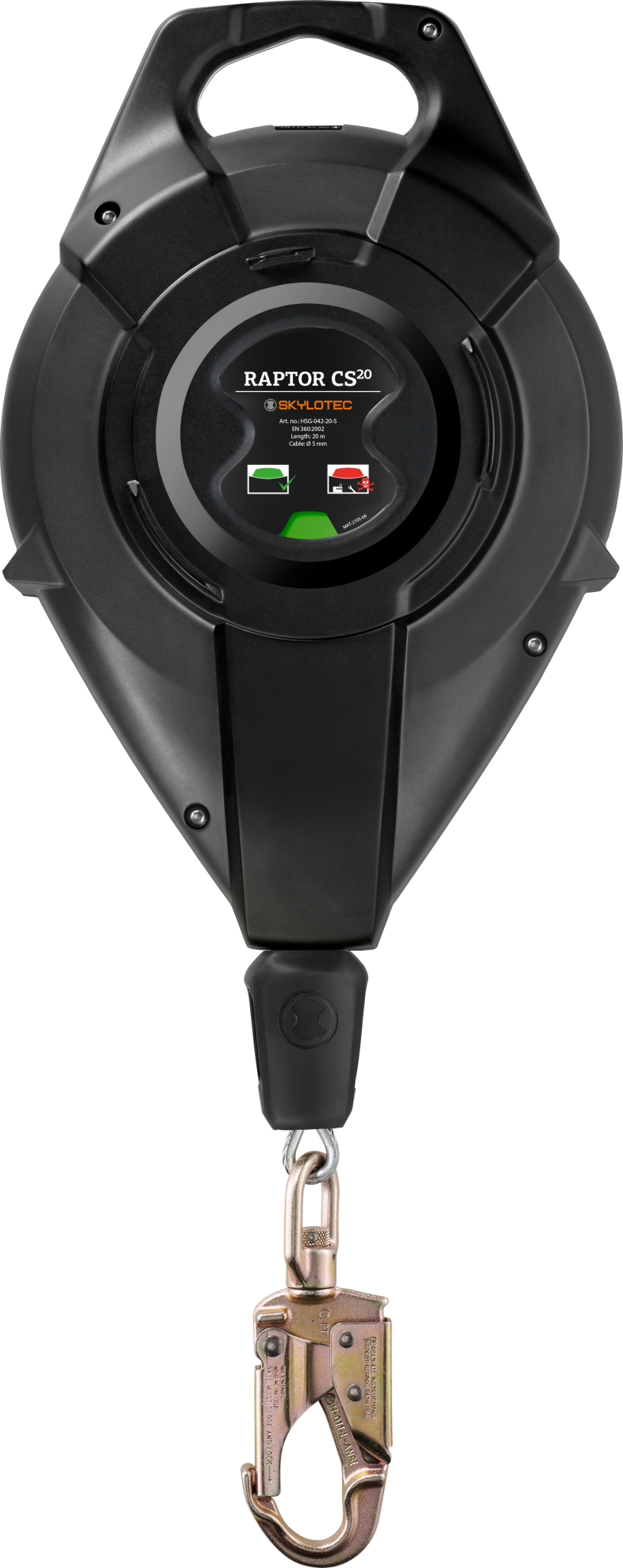 Skylotec RAPTOR CS 20m Stainless Steel Cable Fall Arrest Block HSG-042-20-S - SecureHeights