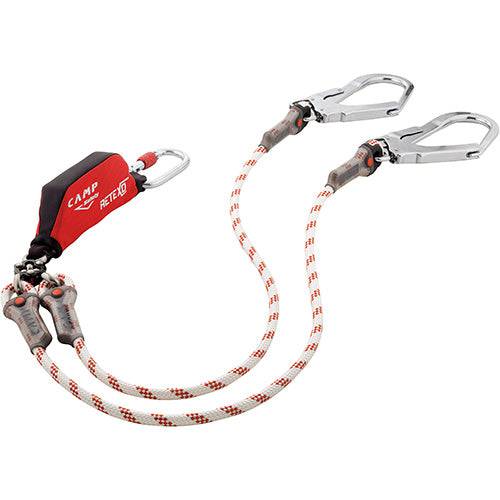 CAMP Safety RETEXO GYRO ROPE 150cm Twin Leg Edge Tested Rope Lanyard with 53mm Safety Hooks 5250201 - SecureHeights