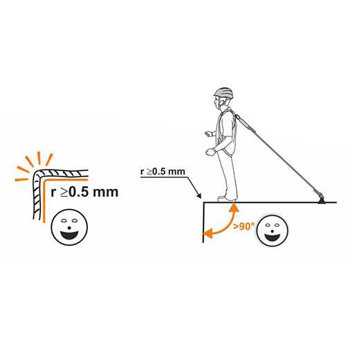 CAMP Safety SHOCK ABSORBER ROPE 190cm Twin Leg Edge Tested Rope Lanyard with 53mm Steel Hooks 5030201 - SecureHeights
