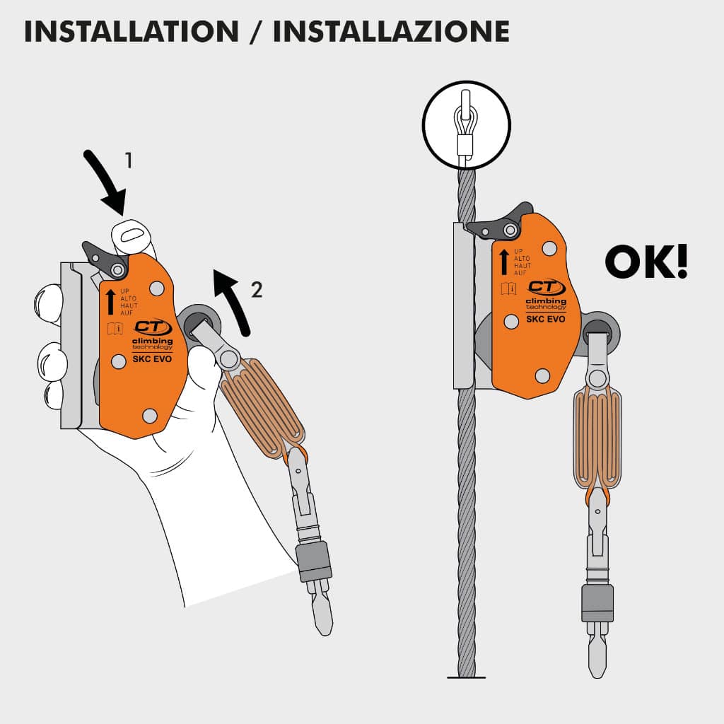Climbing Technology SKC EVO Removable Fall Arrester 4F716K - SecureHeights