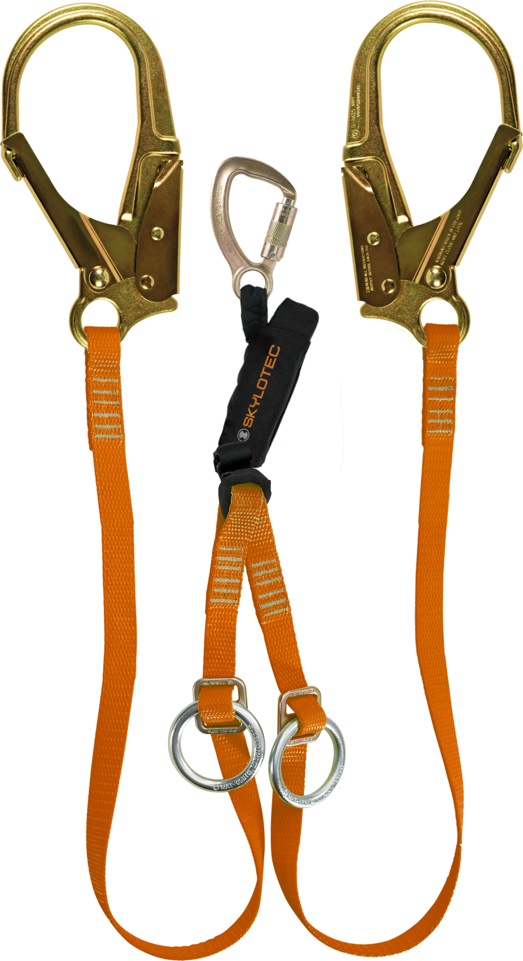 Skylotec SKYSAFE+ TIEBACK 1.8m Twin Leg Webbing Lanyard with 60mm Scaffold Hooks L-0840-1C8 - SecureHeights