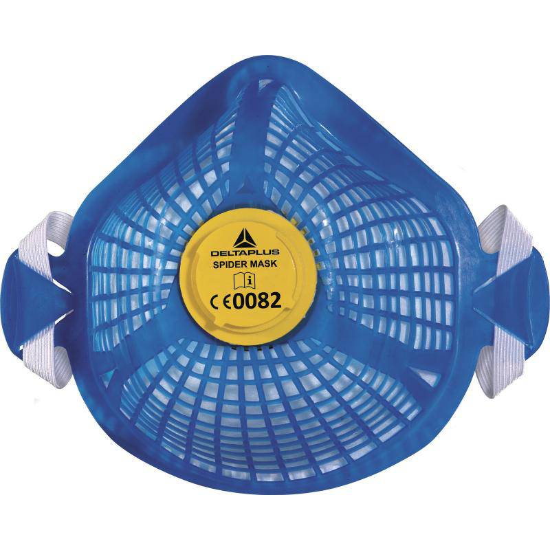 DeltaPlus SPIDERMASKP215 Reusable Moulded Mask Shell + 5 FFP2 Spare Disposable Filters - SecureHeights